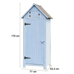 Armoire de rangement en bois bleue ou blanche - 0,28 m²
