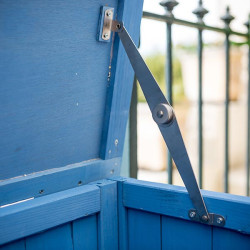 Coffre de rangement en bois bleu 0,70 m²