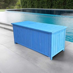 Coffre de rangement en bois bleu 0,70 m²