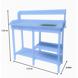 Table multi-usages en bois - hauteur 121 cm