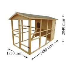 Poulailler en bois Bourbon 8 à 12 poules