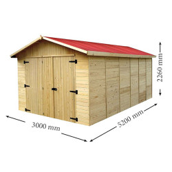 Garage en bois 13.20 m²