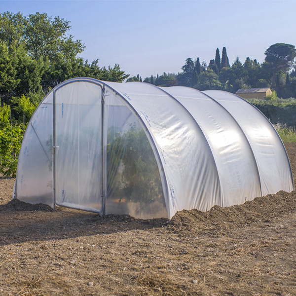Serre Tunnel PRO-450 - Largeur 4.50 M, Longueur 8 M - Bâche 200g/m² Garantie 5 Ans - Fabrication Française