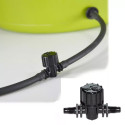 robinet de fermeture raccordé à des tuyaux