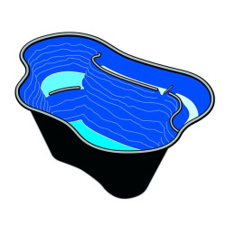 Schéma du bassin de jardin préformé Calmus SI 145L
