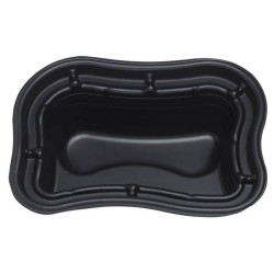 Bassin de jardin préformé 500L en polyéthylène noir, forme organique et résistante aux intempéries