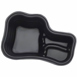 Bassin de jardin préformé Start 150L vide en plastique rigide noir, forme naturelle avec plusieurs niveaux
