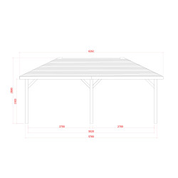 Kiosque de jardin 21,8 m²