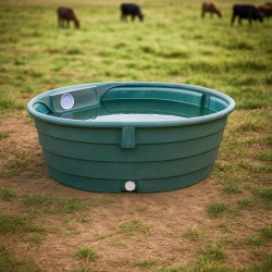 Bac pâturage 1000 litres avec rebord intérieur vert