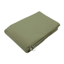 Housse d'hivernage verte 50 g/m² pliée avec cordelette de serrage