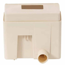 Collecteur d'eau de pluie couleur sable Quattro vu de face avec sortie latérale