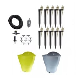 Kit arrosage goutte à goutte 10 goutteurs et réserve d'eau