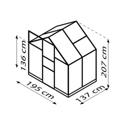 Serre de jardin en polycarbonate Apollon