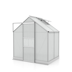 Serre de jardin en polycarbonate Apollo - Largeur 1.95m avec base
