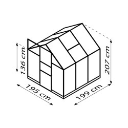 Serre de jardin en polycarbonate Apollon