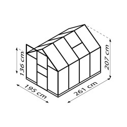 Serre de jardin en polycarbonate Apollon