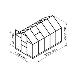 Serre de jardin en polycarbonate Apollon