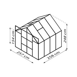 Serre de jardin Uranus en polycarbonate 4 ou 6 mm avec base