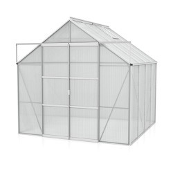 Serre de jardin en polycarbonate Uranus - Largeur 2.57m avec base
