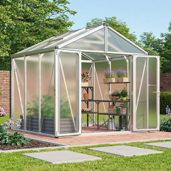 Serre de jardin Zeus Comfort en polycarbonate 10 ou 16 mm avec base
