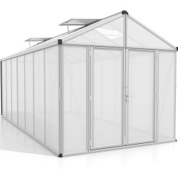 Serre de jardin Zeus Comfort en polycarbonate 10 ou 16 mm avec base