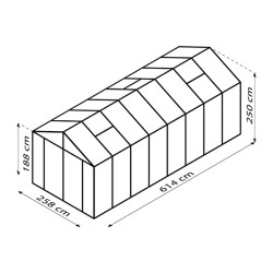 Serre de jardin Zeus Comfort en polycarbonate 10 ou 16 mm avec base