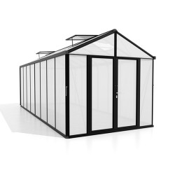 Serre de jardin Zeus Comfort en polycarbonate 10 ou 16 mm avec base