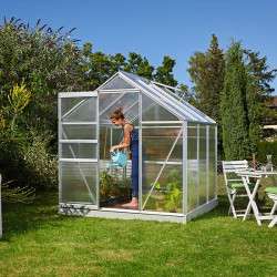 Serre de jardin Comet en polycarbonate 4 mm avec base