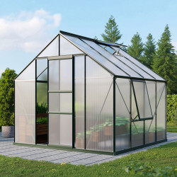 Vue latérale serre Vitavia Meridian, cadre solide aluminium 