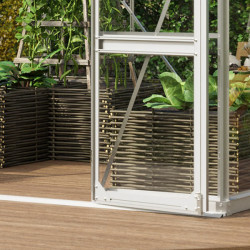 Polycarbonate 4 mm clipsé sur structure aluminium de la serre