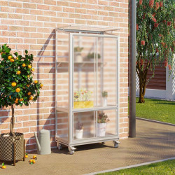 Surface polycarbonate résistante aux intempéries de la mini-serre