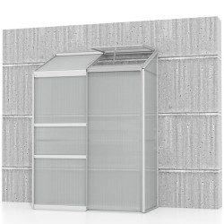 Serre murale compacte 0,9 m² en polycarbonate alvéolaire isolant 4 mm