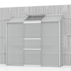 Serre adossée 1,30 m² en polycarbonate 4 mm - IDA 1300