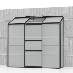 Abri de culture adossé 1,3 m² avec structure résistante et polycarbonate protecteur