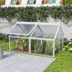 Mini serre Gaia Jumbo &ndash; 1,0 m&sup2; aluminium anodis&eacute; et polycarbonate