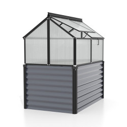 Mini serre Gaia Jumbo – 1,0 m² aluminium anodisé et polycarbonate