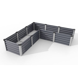 Potager surélevé Linus M avec grande zone de culture pour salades et plants