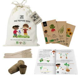 Kit jardinage enfant "Mes premiers semis" – Graines bio, pots et livret