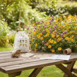 Kit de jardinage “Les fleurs pour les oiseaux” – Graines, pots et guide