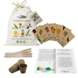 Kit de jardinage “Le potager des paresseux” – Graines, pots et guide