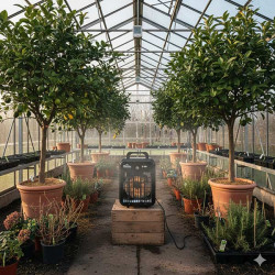 Chauffage &eacute;lectrique pour serre avec thermostat 2 kW 