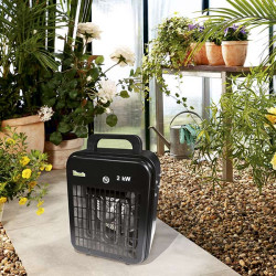 Chauffage électrique pour serre avec thermostat 2 kW 