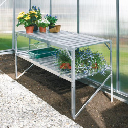 Table de culture aluminium avec 2 plateaux