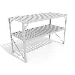 Table de culture aluminium avec 2 plateaux
