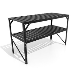 Table de culture aluminium avec 2 plateaux