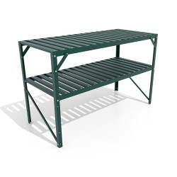 Table de culture aluminium avec 2 plateaux