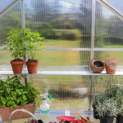 Étagère murale en aluminium avec supports