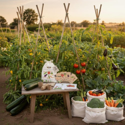 Kit de jardinage "L'autosuffisance" – Graines, pots et guide