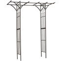 Pergola double droite en acier galvanisé laqué époxy noir
