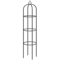 Obélisque de jardin métallique vert en acier plastifié hauteur 190 cm pour plantes grimpantes